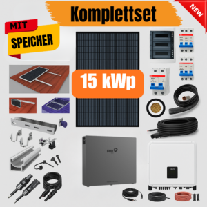 15 KWp Solaranlage Komplettset mit Speicher